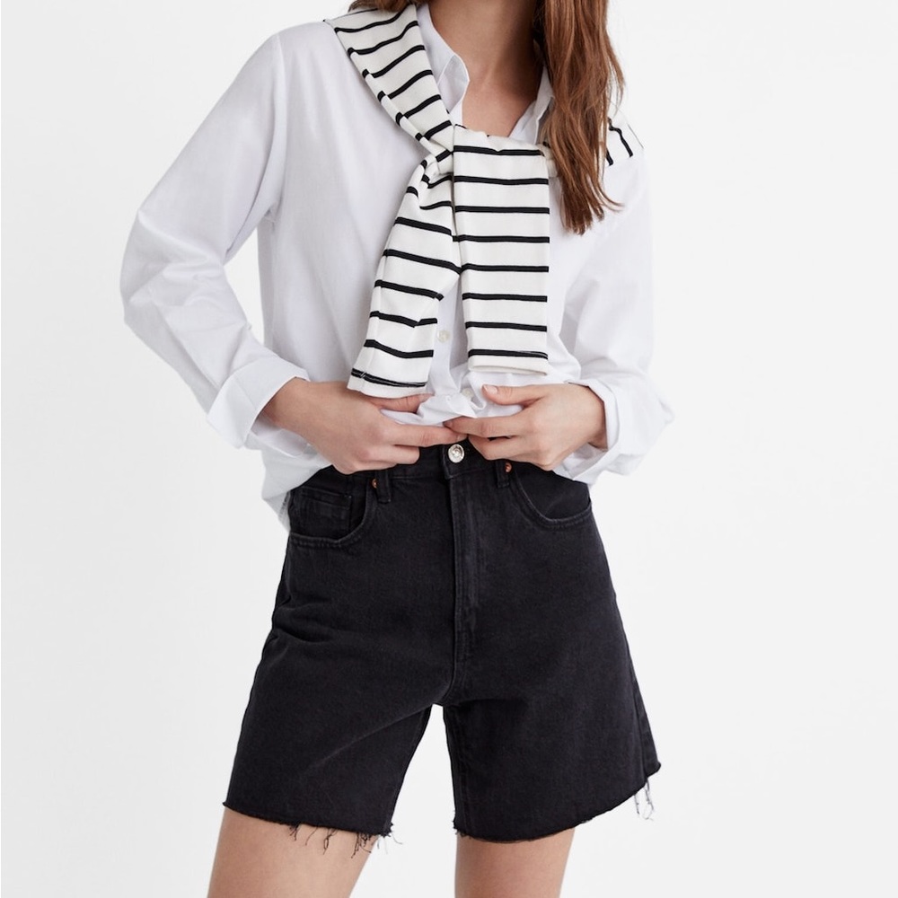 Black High waist short, mom fit